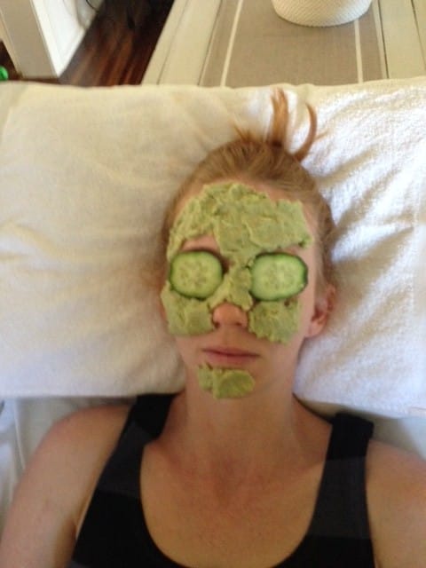 Allison with a natural avocado mask